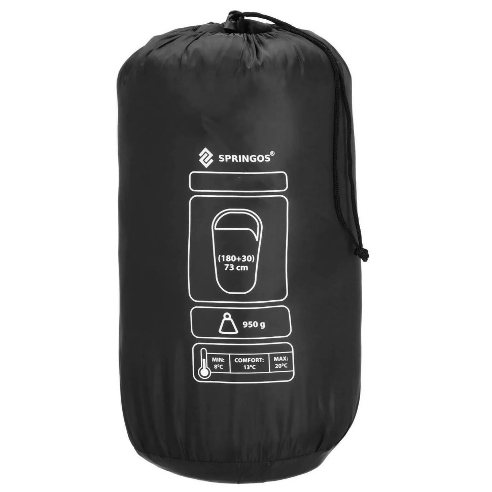 Спальний мішок (спальник) 2 в 1 Springos CS0044 Black/Blue