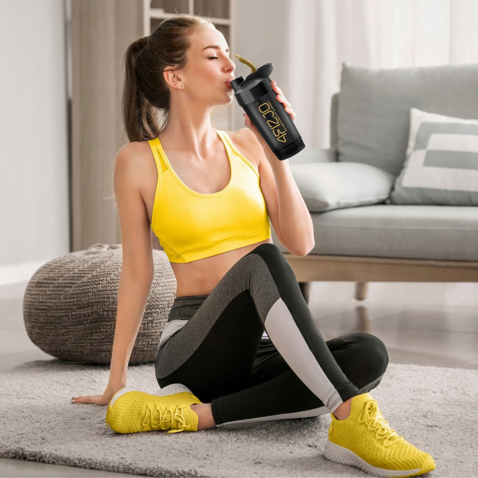 Шейкер спортивный Ultra 4FIZJO P-5905973407038 Black/Gold 700 мл 