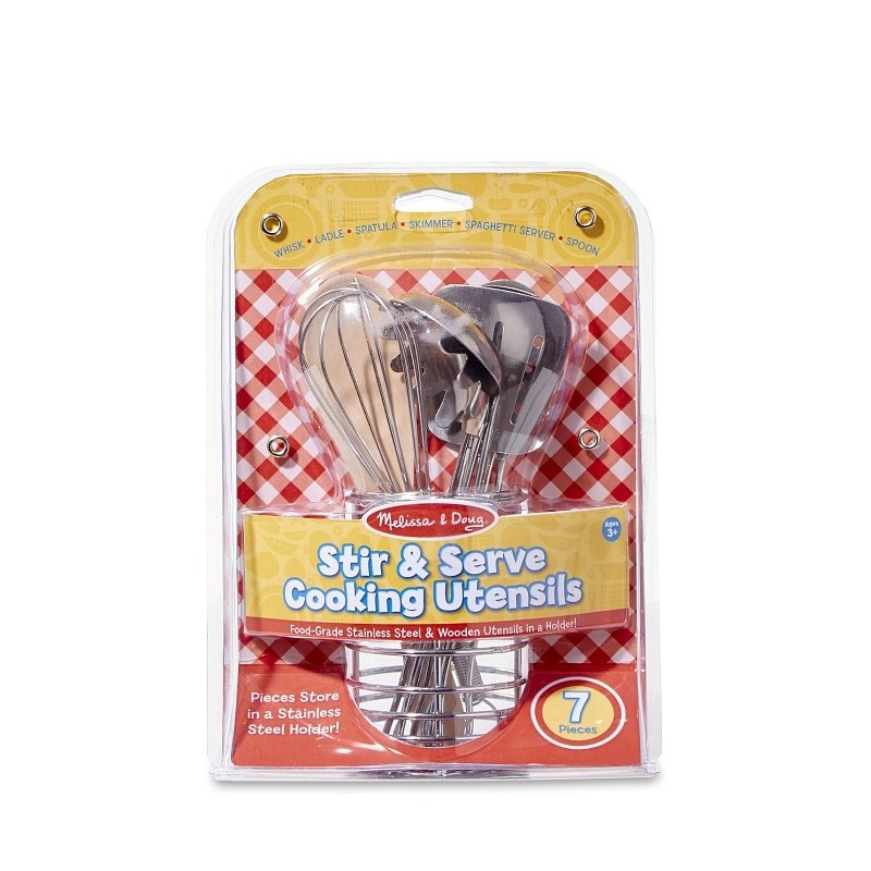 Дитячий кухонний набір Melissa&Doug MD9351 черпак, щипці для спагетті