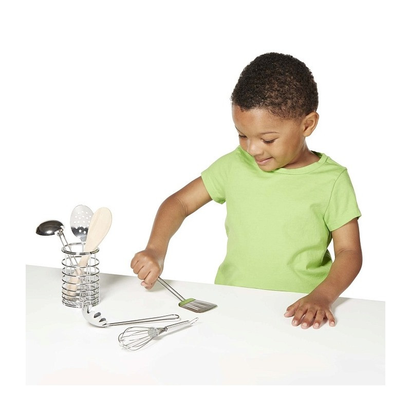 Дитячий кухонний набір Melissa&Doug MD9351 черпак, щипці для спагетті