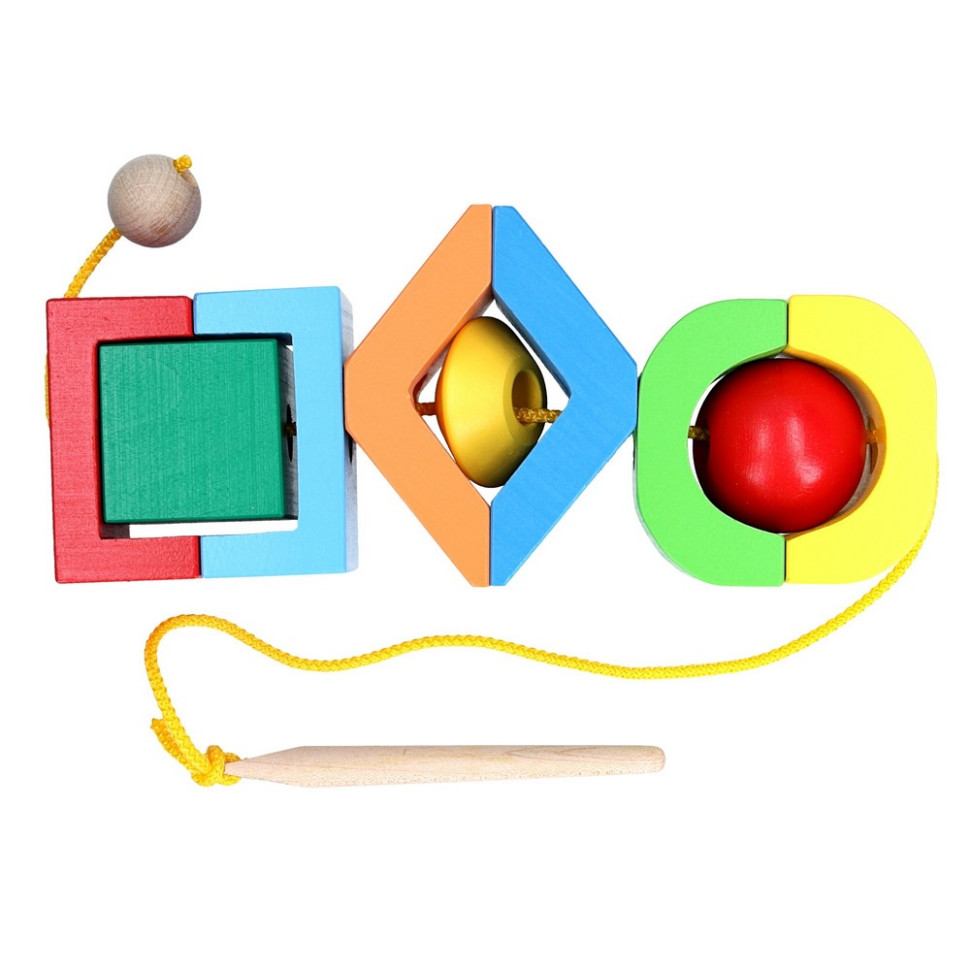 Детская деревянная шнуровка 