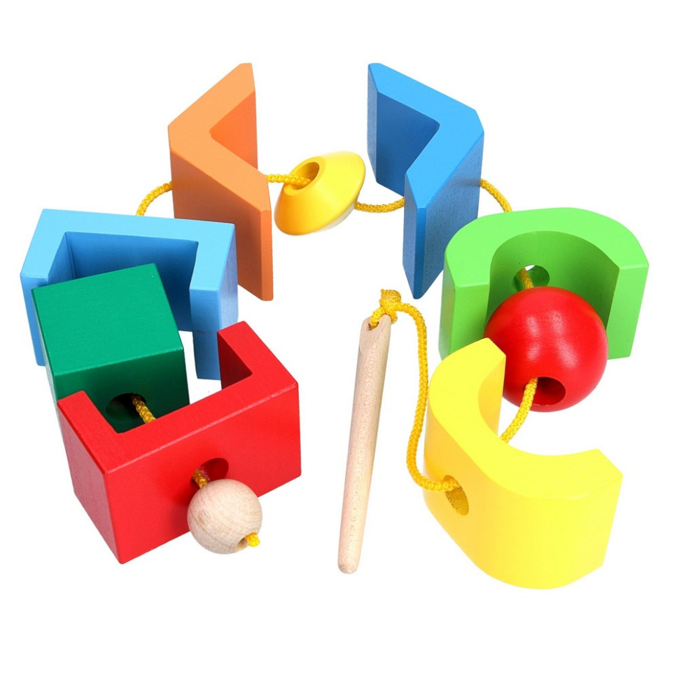 Детская деревянная шнуровка 