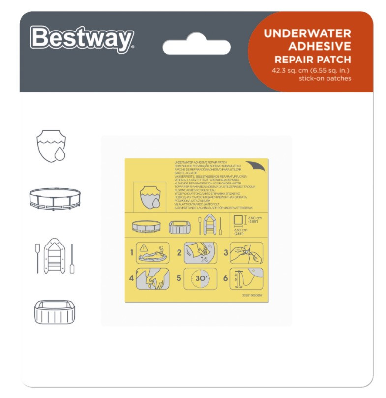 Ремкомплект BestWay 62091 Заплатка Клей + пленка
