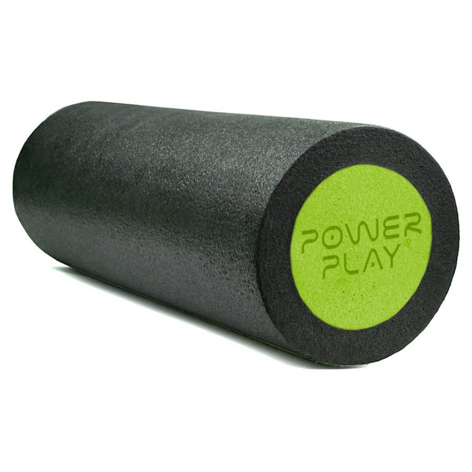 Набор для массажа и йоги PowerPlay PP_4094_Green, ролик 30 х 15 см, два мяча, резинка 5 кг
