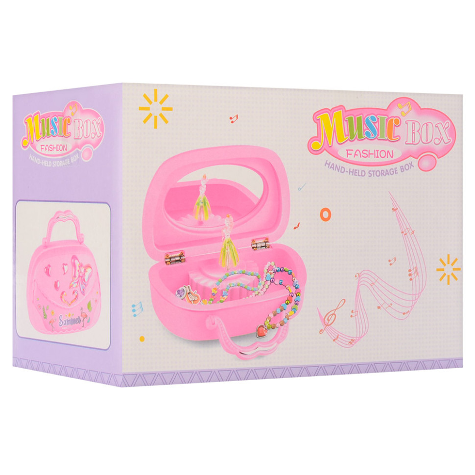 Музыкальная шкатулка Сумочка Bambi 9220(Pink) зеркало, механическая