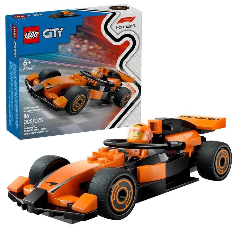 Конструктор Пилот F1® с гоночным автомобилем LEGO 60442, 86 деталей