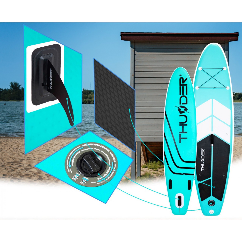 Надувная SUP доска Coast Thunder SUP-COAST-MINT с веслом Mint 320 см 