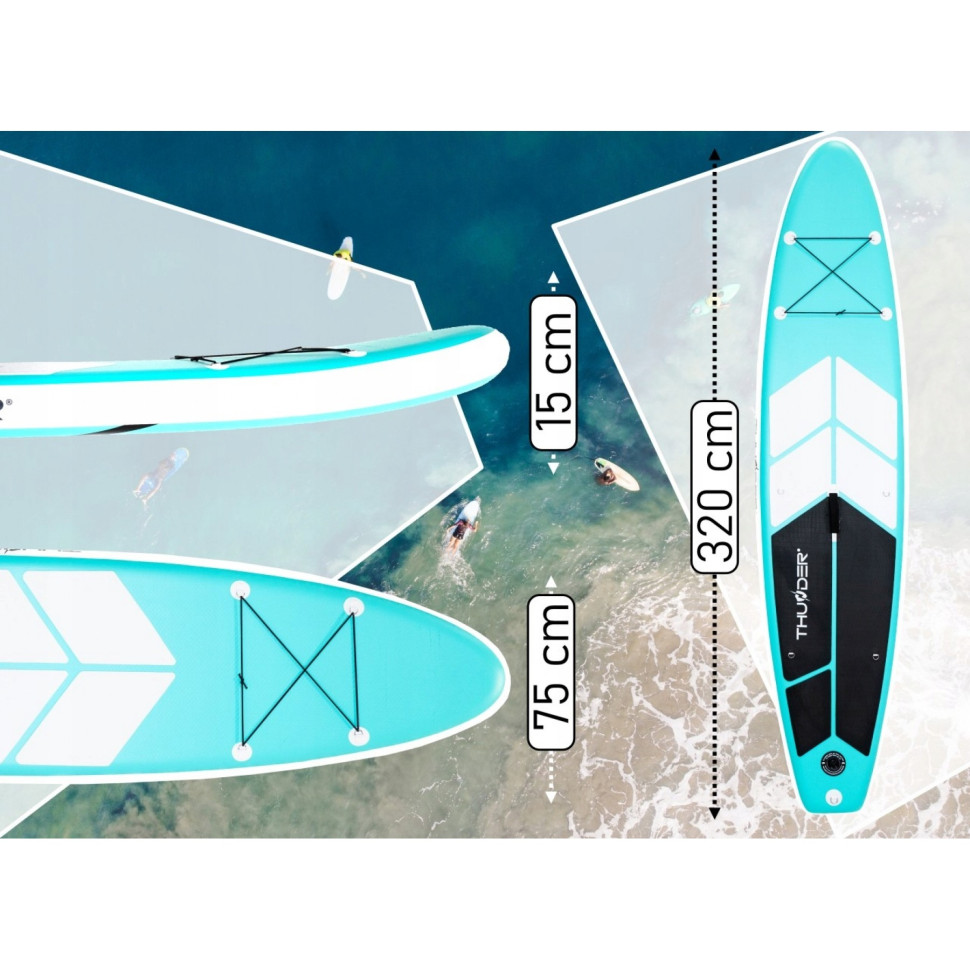 Надувная SUP доска Coast Thunder SUP-COAST-MINT с веслом Mint 320 см 