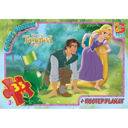 Дитячий пазл "Рапунцель" G-Toys TA012 плакат 35 елементів
