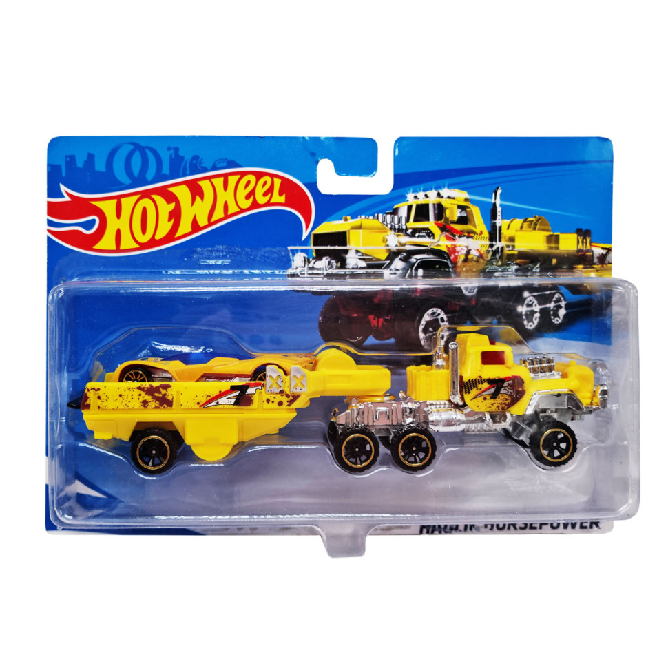 Дитячий ігровий набір машинок Bambi T-K937-1(Yellow) з трейлером