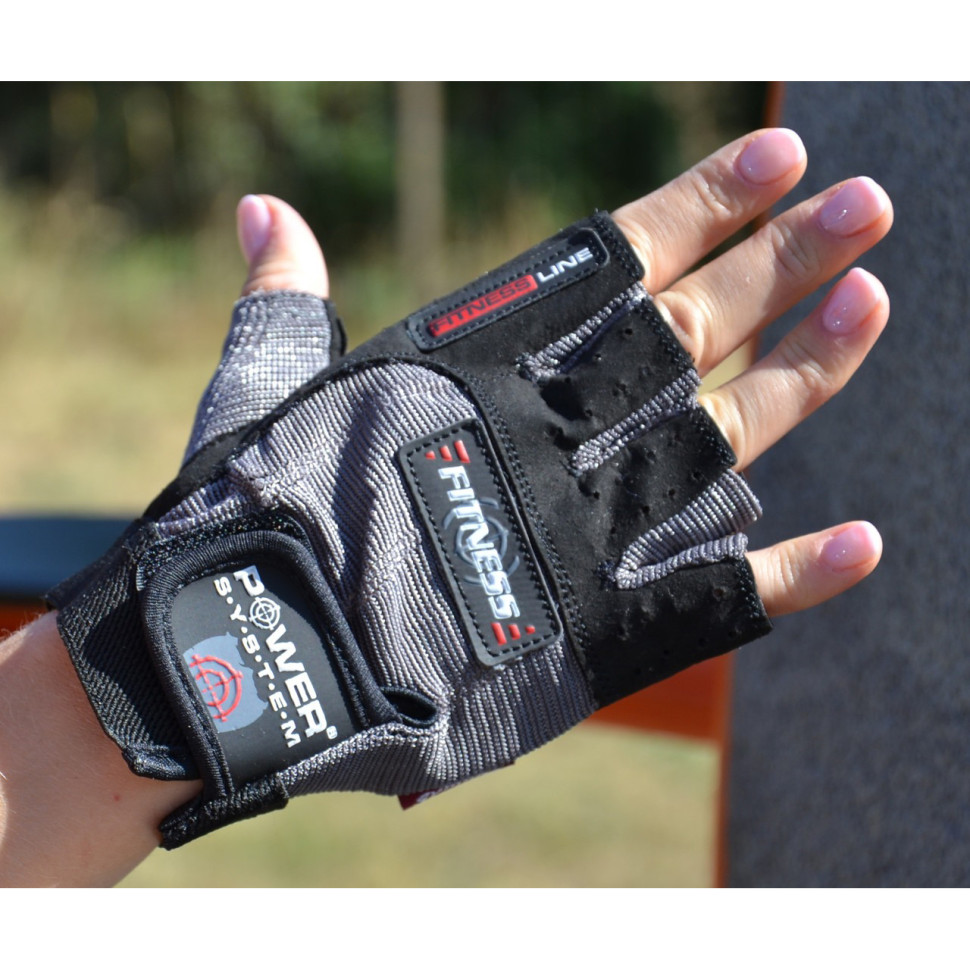 Перчатки для фитнеса Fitness Power System PS-2300_2XL_Black-grey, Grey/Black XXL