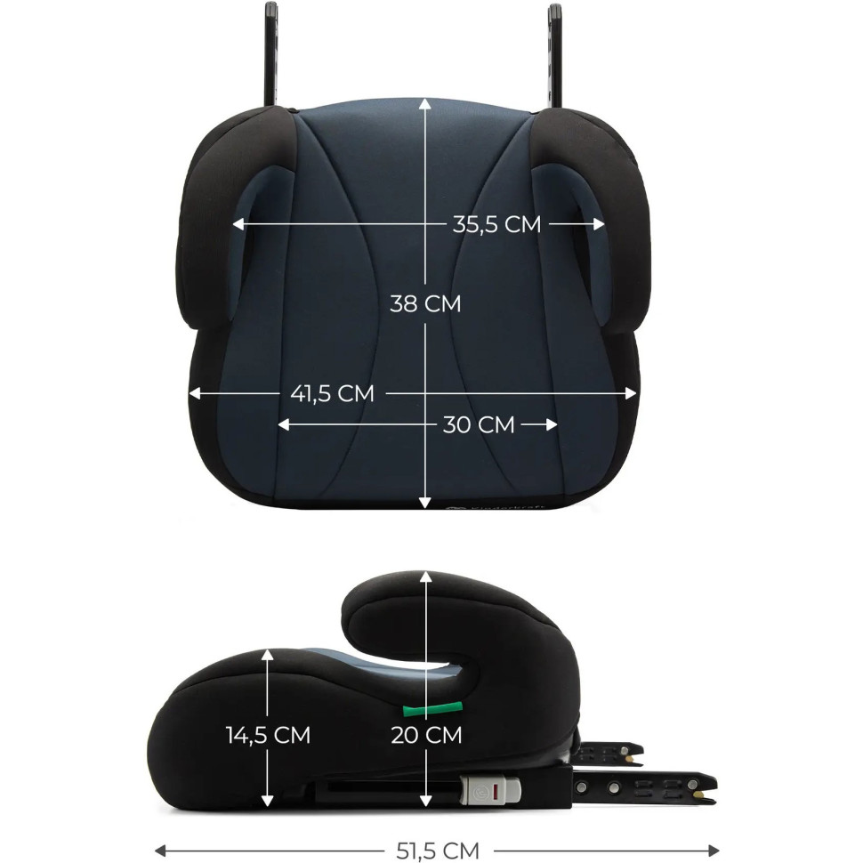 Дитяче автокрісло-бустер i-Boost Kinderkraft KCIBOO00BLK0000 Black