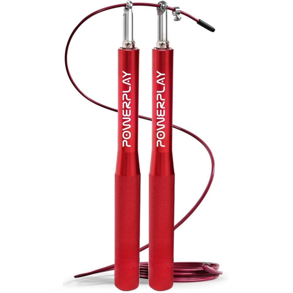 Скакалка скоростная на подшипниках 4207 Elite Jump Rope PowerPlay PP_4207_Red 3 метра