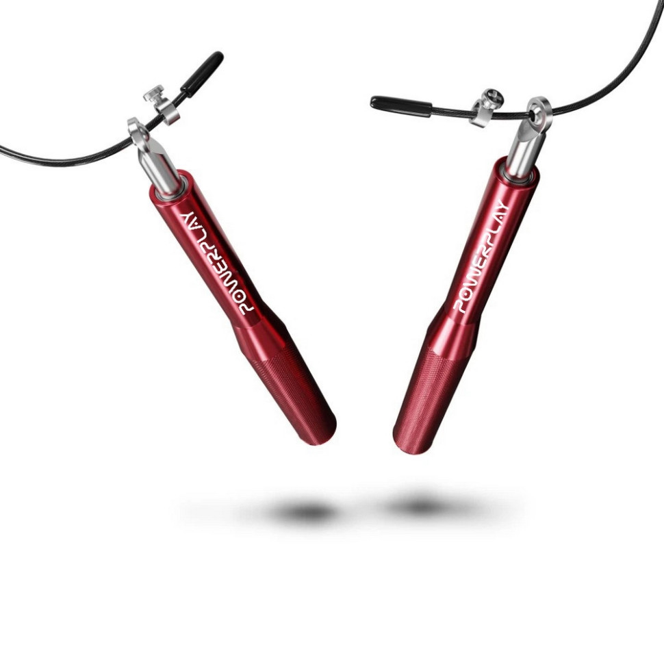 Скакалка скоростная на подшипниках 4207 Elite Jump Rope PowerPlay PP_4207_Red 3 метра