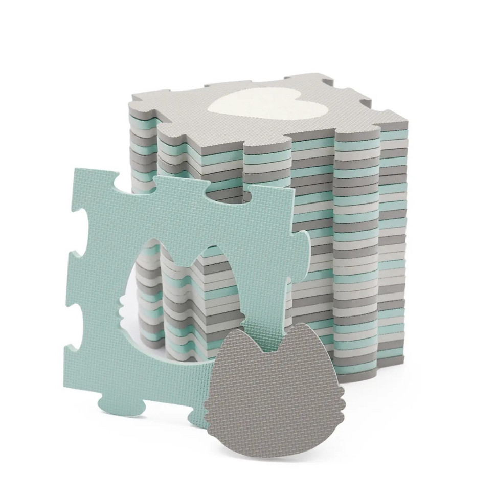 Коврик-пазл Luno Shapes Mint  Kinderkraft KPLUSH00MIN0000, 30 элементов