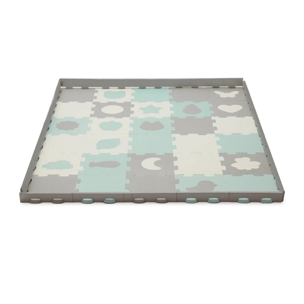 Коврик-пазл Luno Shapes Mint  Kinderkraft KPLUSH00MIN0000, 30 элементов