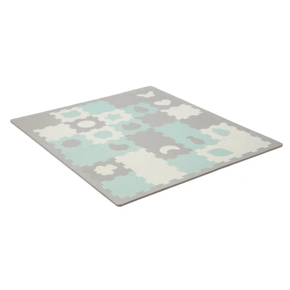 Коврик-пазл Luno Shapes Mint  Kinderkraft KPLUSH00MIN0000, 30 элементов