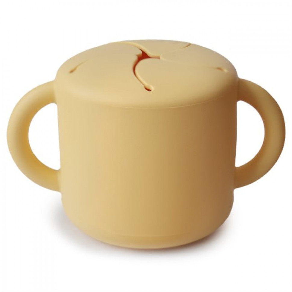Силіконовий кухоль для снеків Mushi Papillon 000655 Pale Daffodil, жовтий