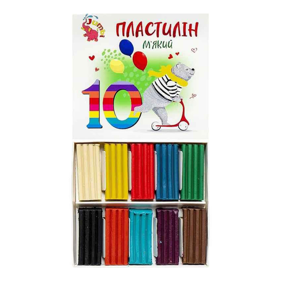 Набор для творчества Пластилин Jumbi КТ 230603, 10 цветов