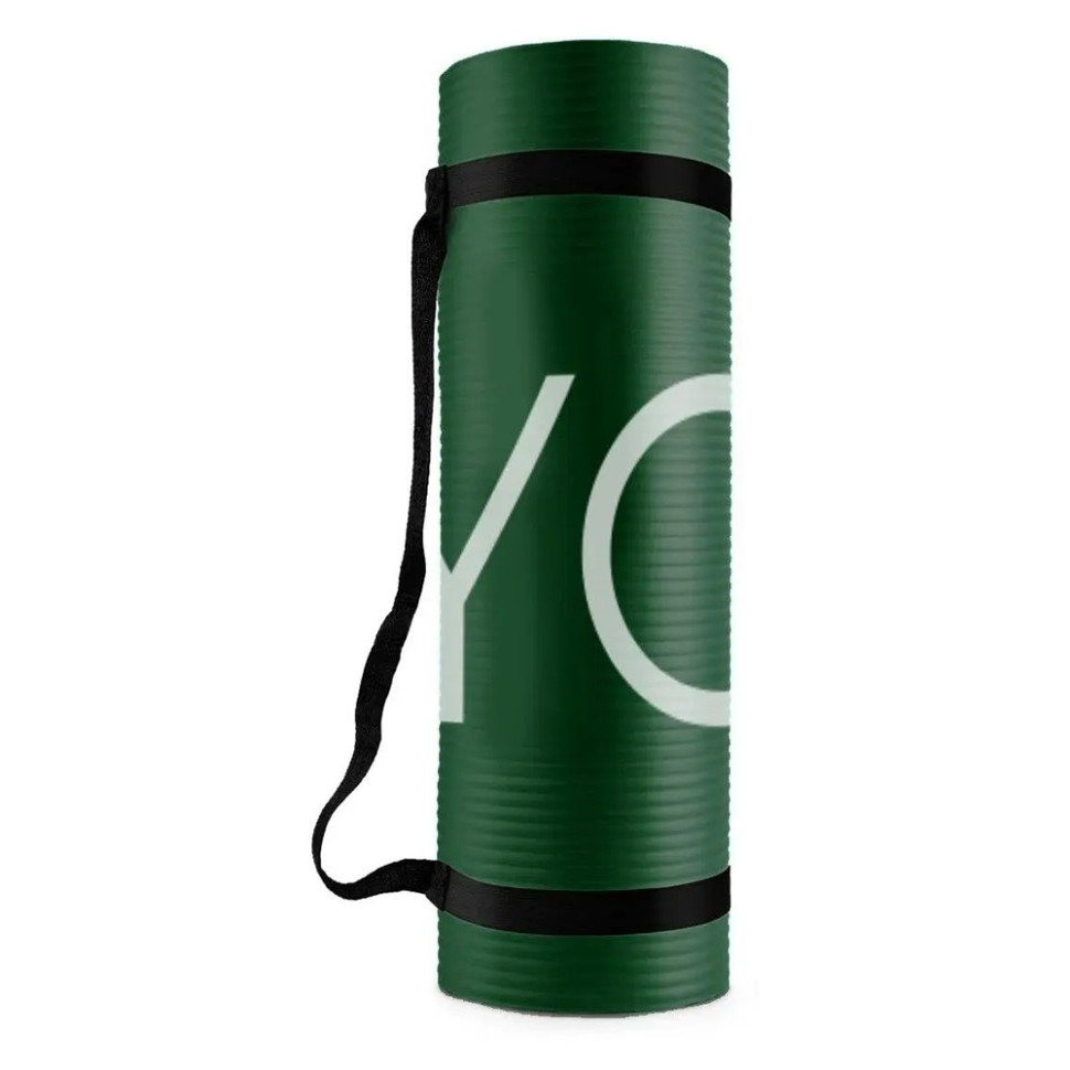 Коврик для йоги и фитнеса PowerPlay NBR PERFORMANCE MAT PP_4151_Green, (183x61x1.5 см), Зеленый