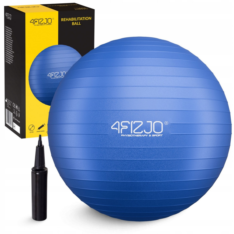М'яч для фітнесу фітбол 4FIZJO P-5905973404723, 55 см, Blue