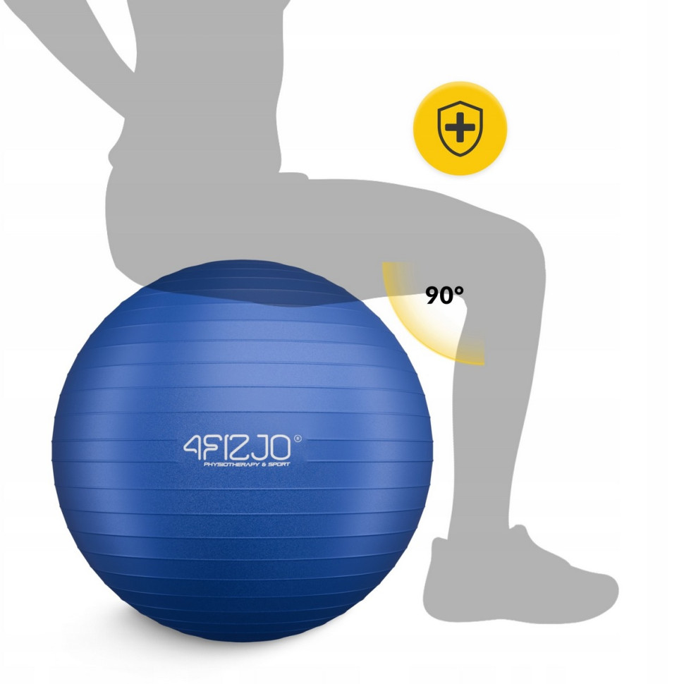 М'яч для фітнесу фітбол 4FIZJO P-5905973404723, 55 см, Blue