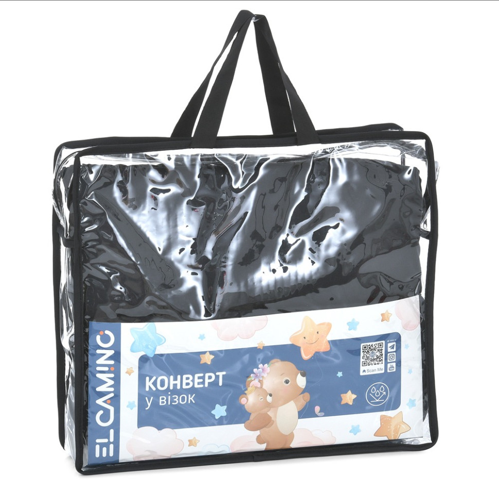 Конверт у коляску El Camino ME 1130 Footmuff Basic Black 96 х 43 см, застібки-блискавки