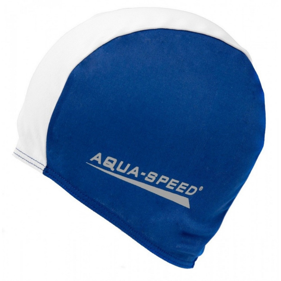Шапка для плавания POLYESTER CAP 5764 Aqua Speed 091-15 синий, белый, OSFM