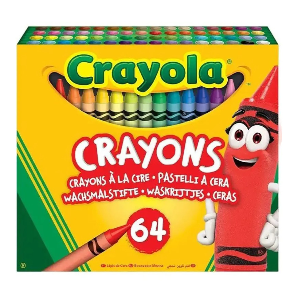 Набор воскового мела с точилкой Crayola 52-6448, 64 цвета