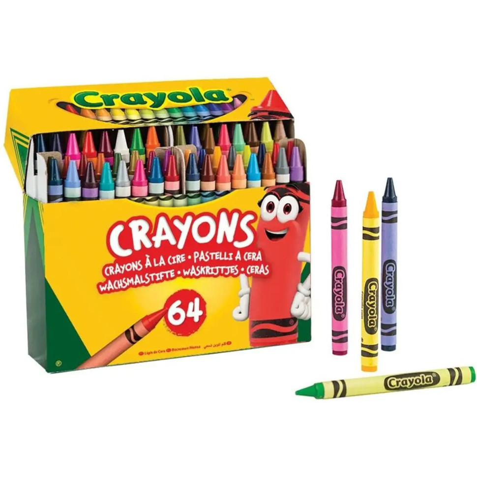 Набор воскового мела с точилкой Crayola 52-6448, 64 цвета