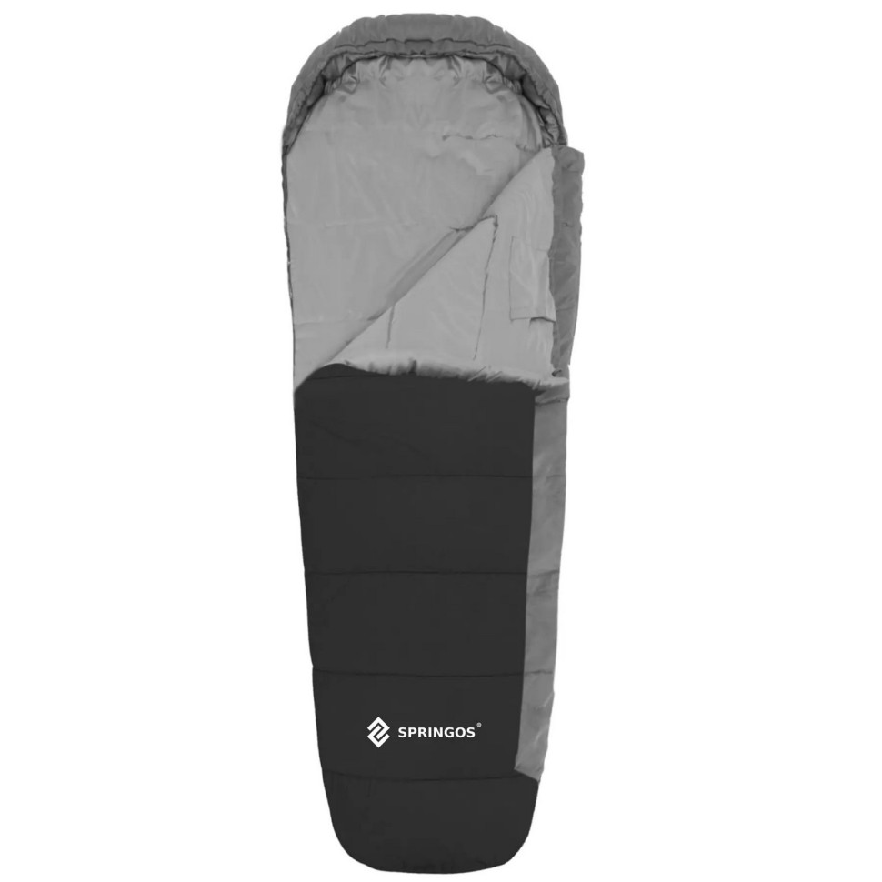 Спальний мішок (спальник) Springos CS0046 Black/Grey