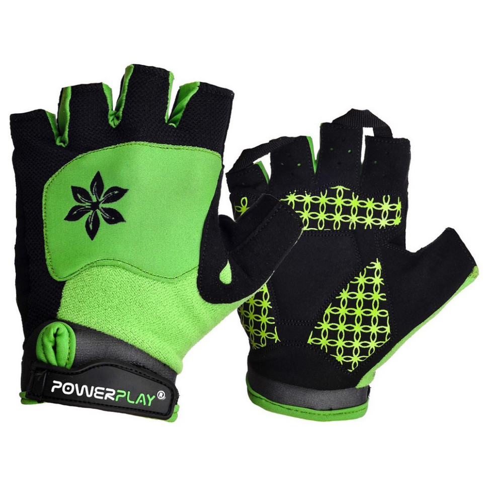 Велоперчатки женские PowerPlay 5284B_XS_Green, XS