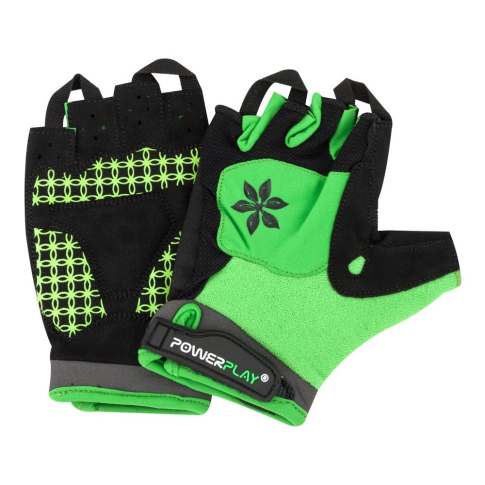 Велоперчатки женские PowerPlay 5284B_XS_Green, XS