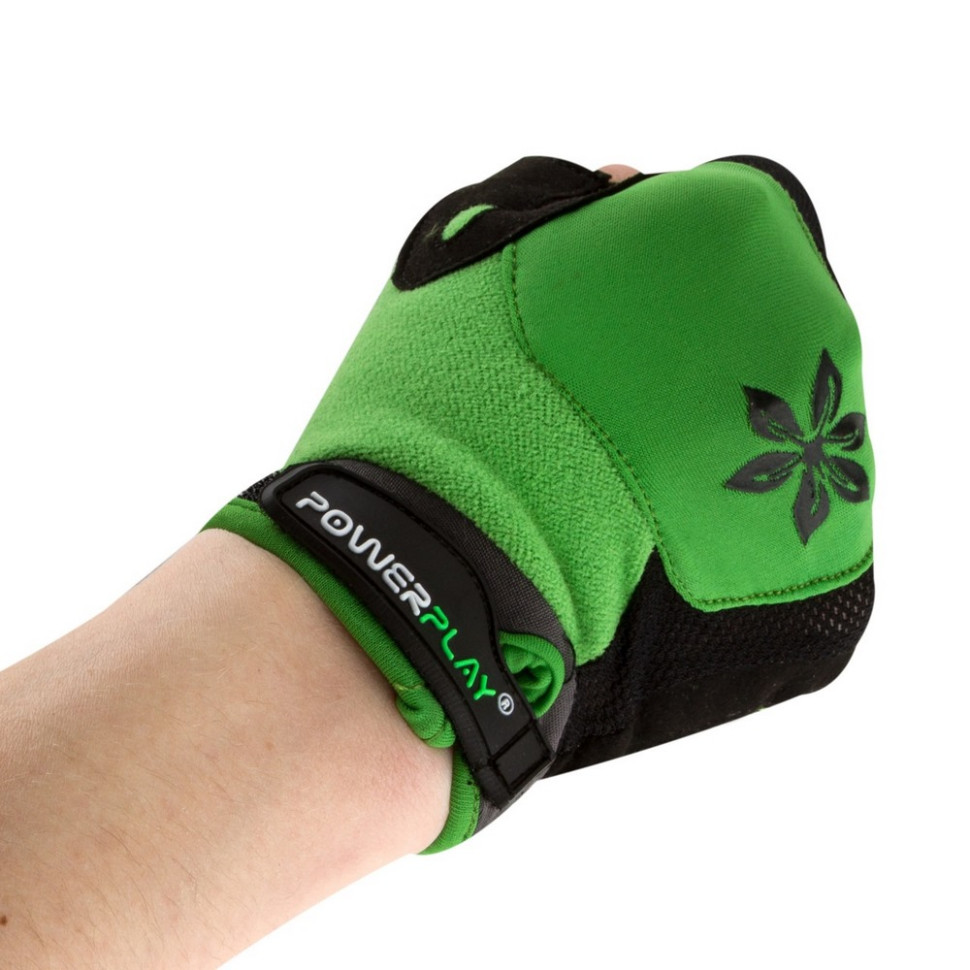 Велоперчатки женские PowerPlay 5284B_XS_Green, XS