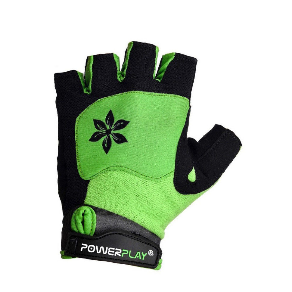 Велоперчатки женские PowerPlay 5284B_XS_Green, XS