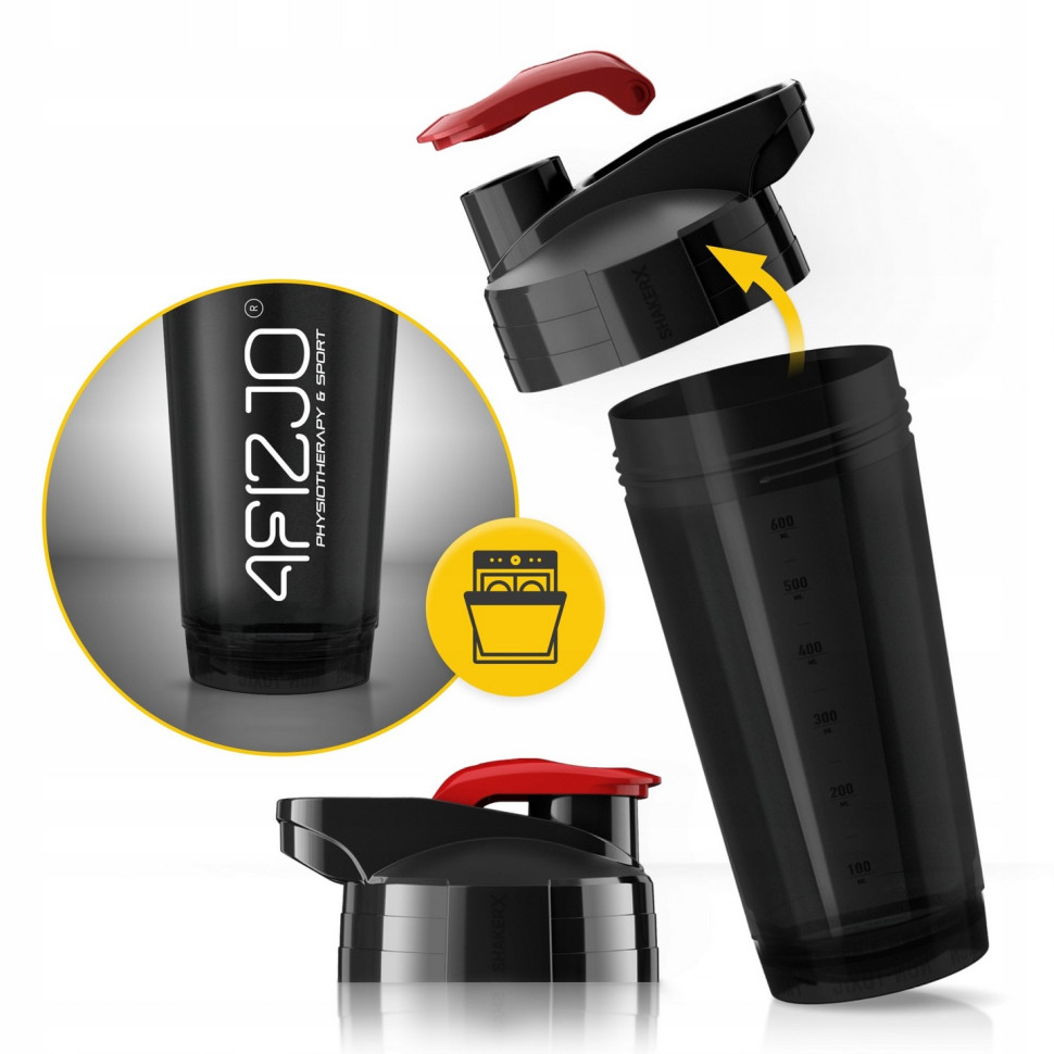 Шейкер спортивный Ultra 4FIZJO P-5905973407106 Black/Red 700 мл