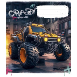 Зошит загальний "Monster trucks" Школярик 048-3283L-3 у лінію, 48 аркушів