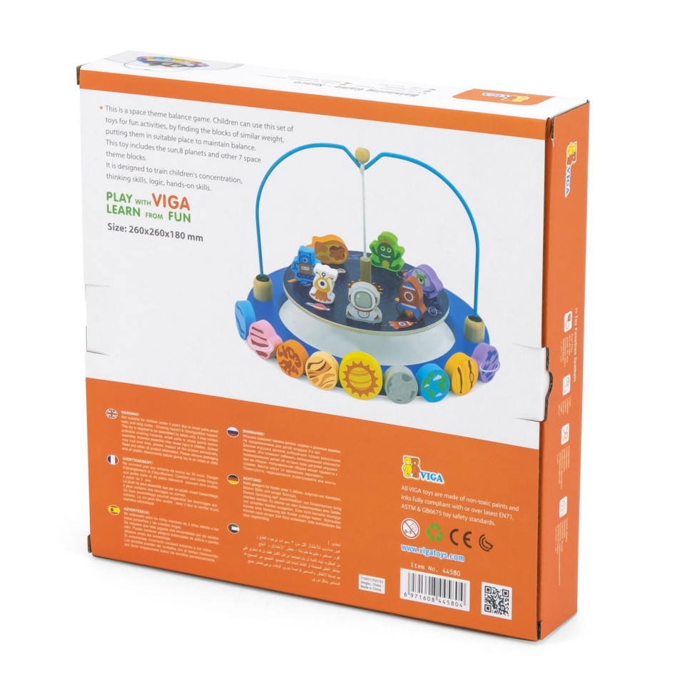 Деревянная развивающая игрушка Космос Viga Toys 44580 игра-баланс