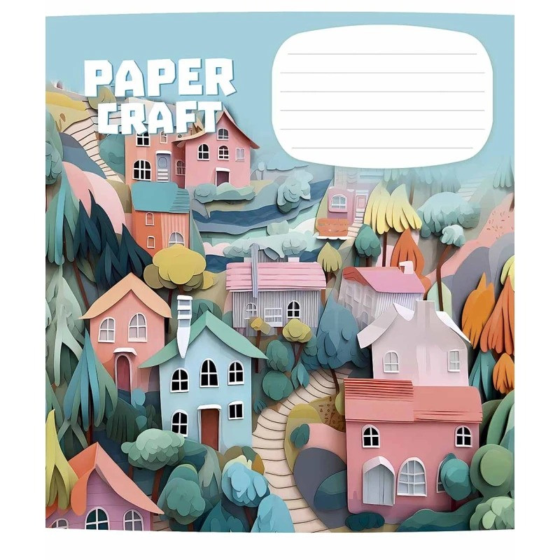 Тетрадь ученическая «Paper craft» Школярик 012-3354K-2 в клеточку, 12 листов