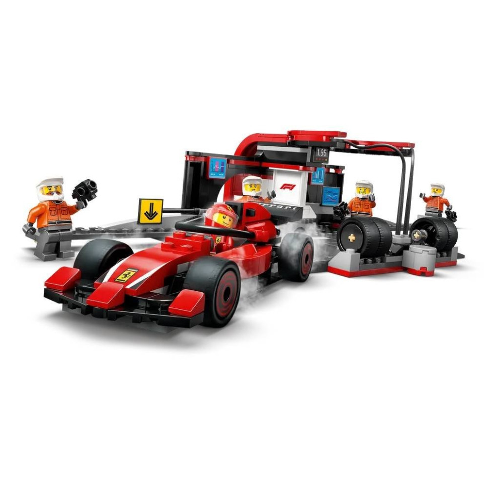 Конструктор Пит-стоп и пит-экипаж F1® с болидом LEGO 60443, 322 детали