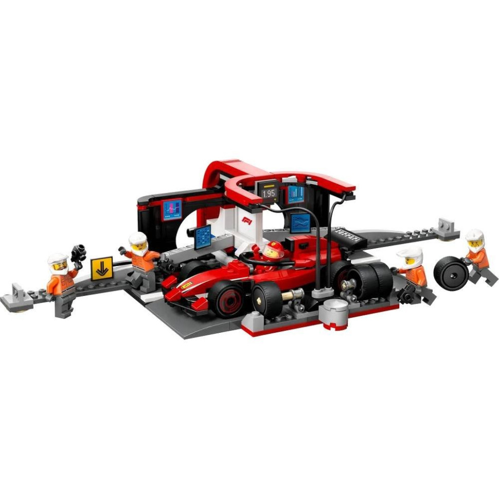 Конструктор Пит-стоп и пит-экипаж F1® с болидом LEGO 60443, 322 детали
