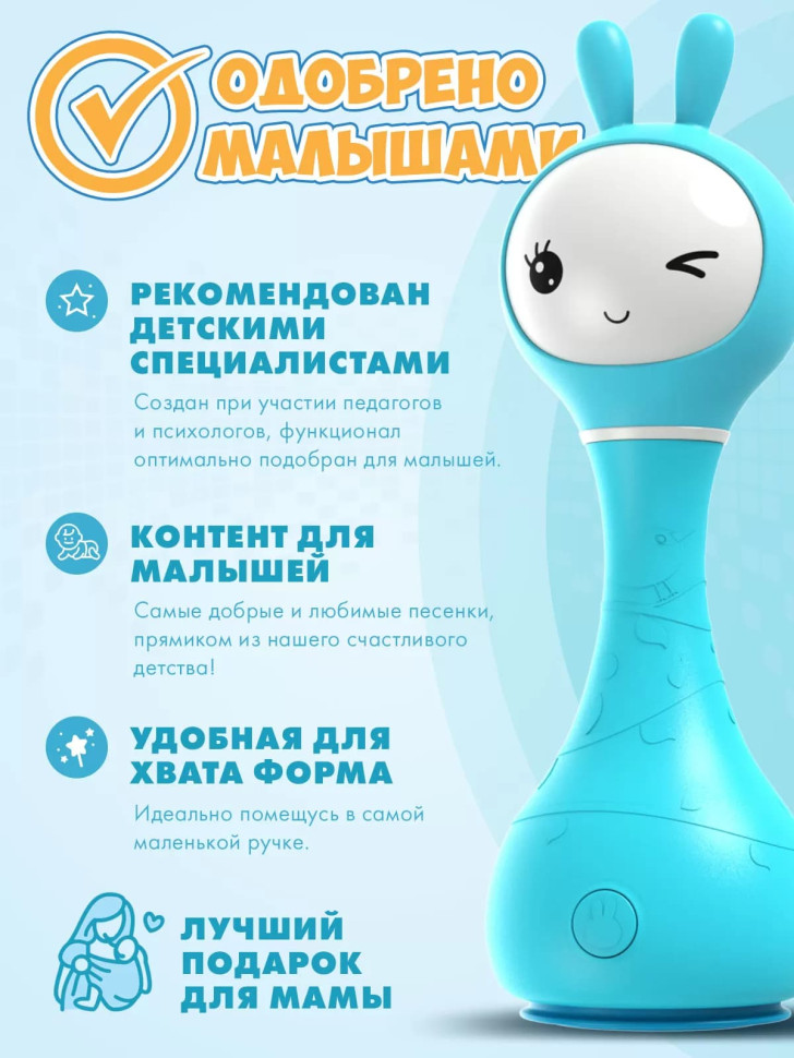 Інтерактивна іграшка Smarty Зайчик Alilo R1(Blue) Синій