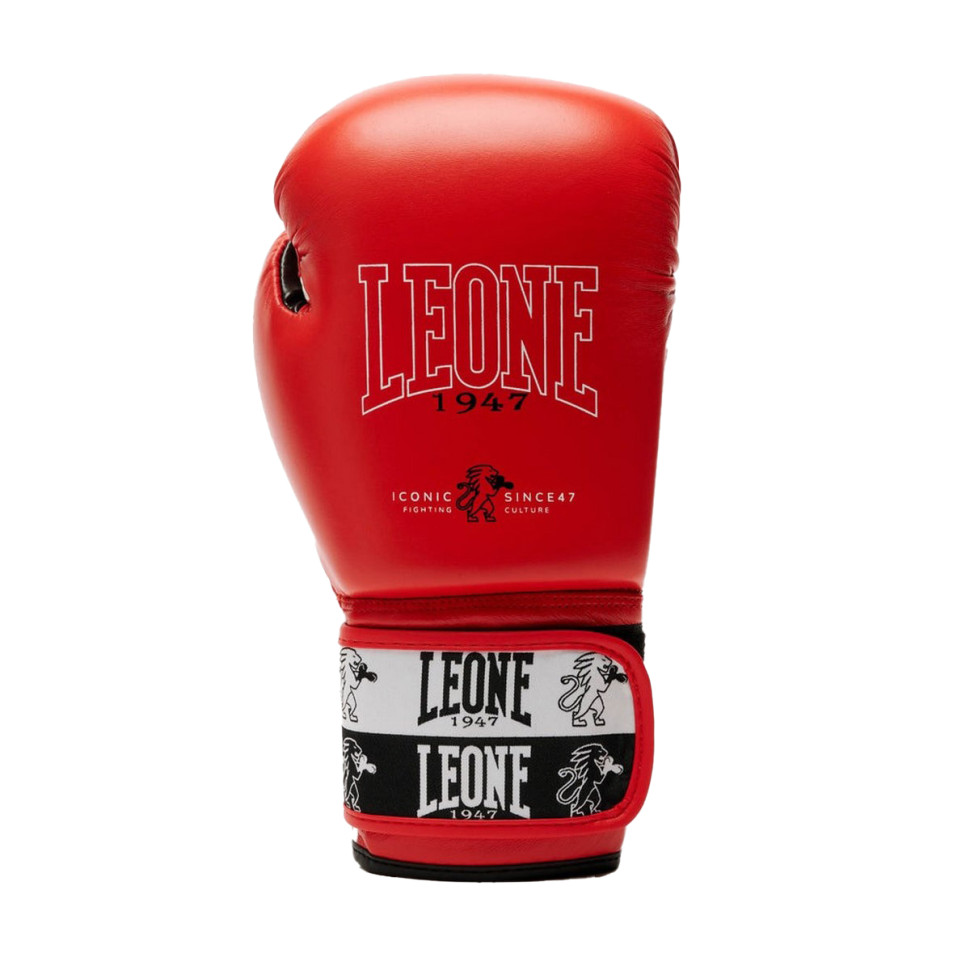 Боксерські рукавиці GN208 ICONIC Leone GN208_Red_16oz 16 унцій (бинти в комплекті)