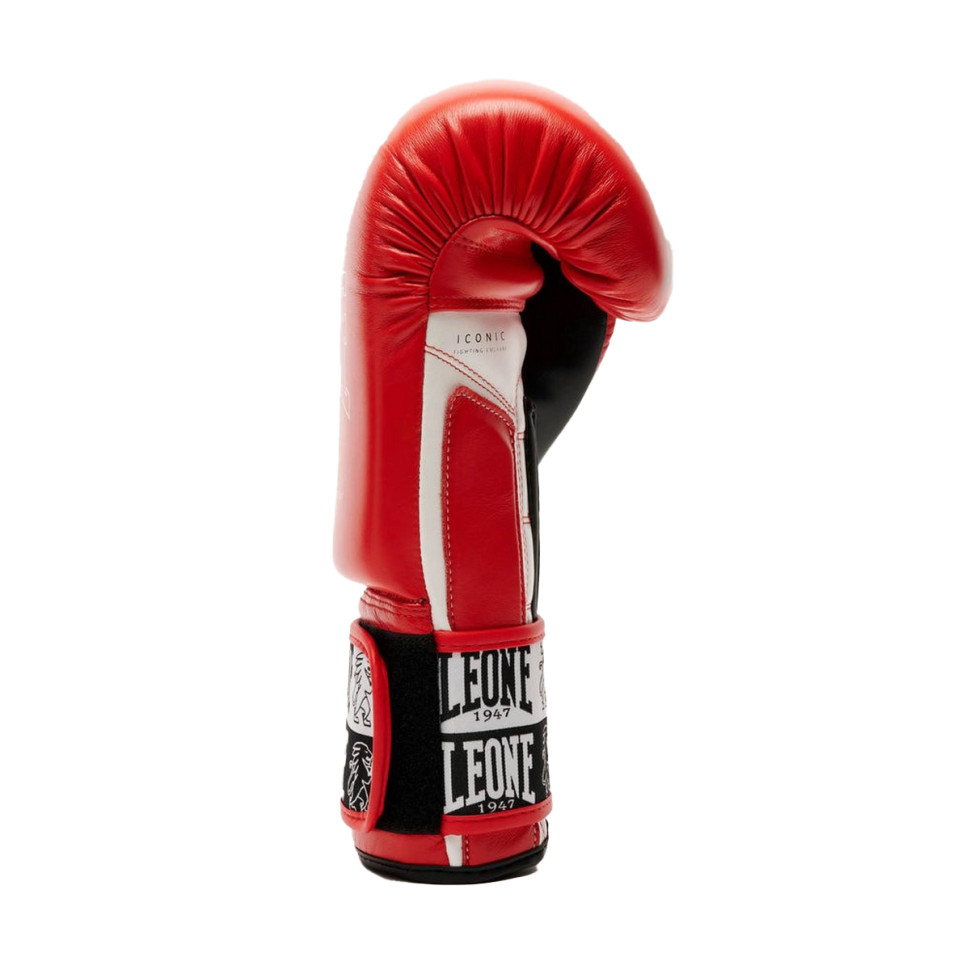 Боксерські рукавиці GN208 ICONIC Leone GN208_Red_16oz 16 унцій (бинти в комплекті)