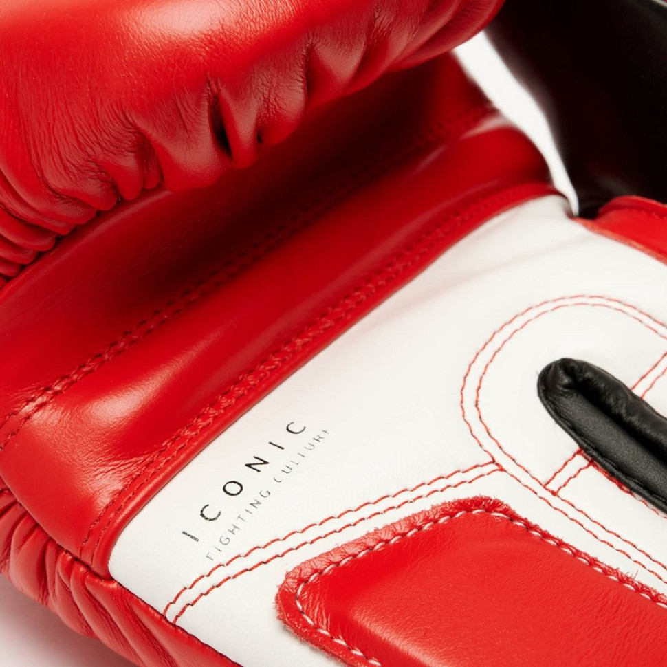 Боксерські рукавиці GN208 ICONIC Leone GN208_Red_16oz 16 унцій (бинти в комплекті)