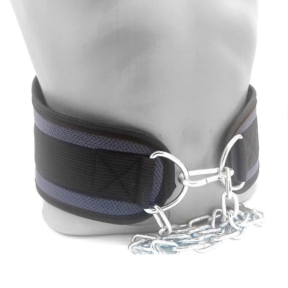 Пояс для обтяжень із ланцюгом MadMax MFA-290 неопреновий, Dark grey/Orange, L