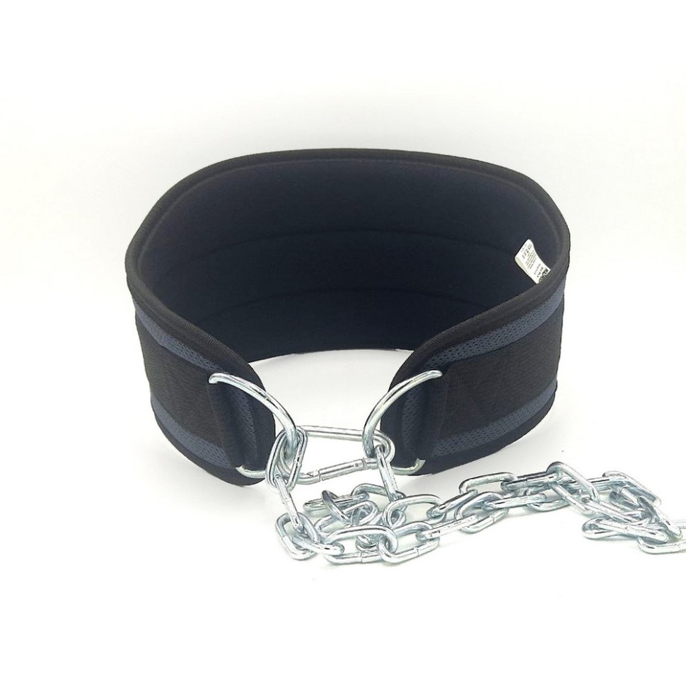 Пояс для обтяжень із ланцюгом MadMax MFA-290 неопреновий, Dark grey/Orange, L