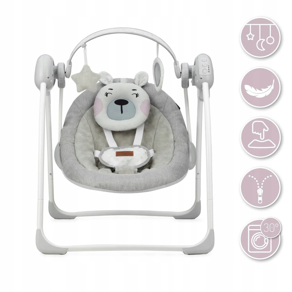 Колыбель-качели MoMi LISS BULE00014, 8 мелодий