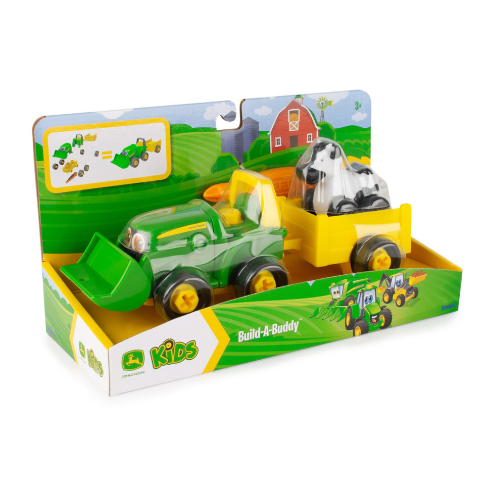Ігровий набір-конструктор John Deere Kids 47210 Трактор із ковшем і причепом