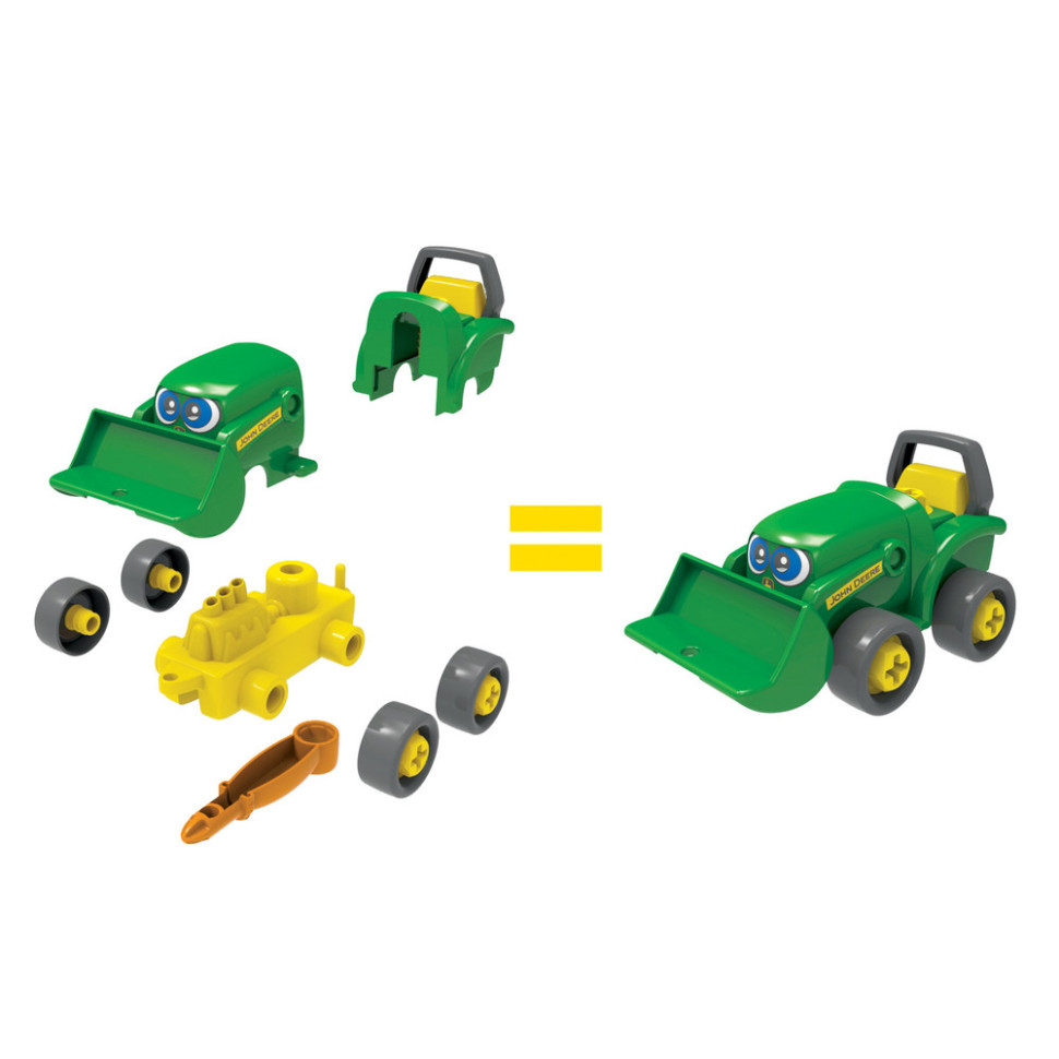 Ігровий набір-конструктор John Deere Kids 47210 Трактор із ковшем і причепом